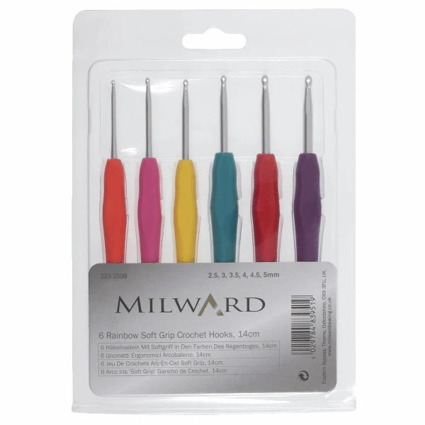 Milward Soft Grip Häkelnadel-Set 2,50 – 5,00 mm