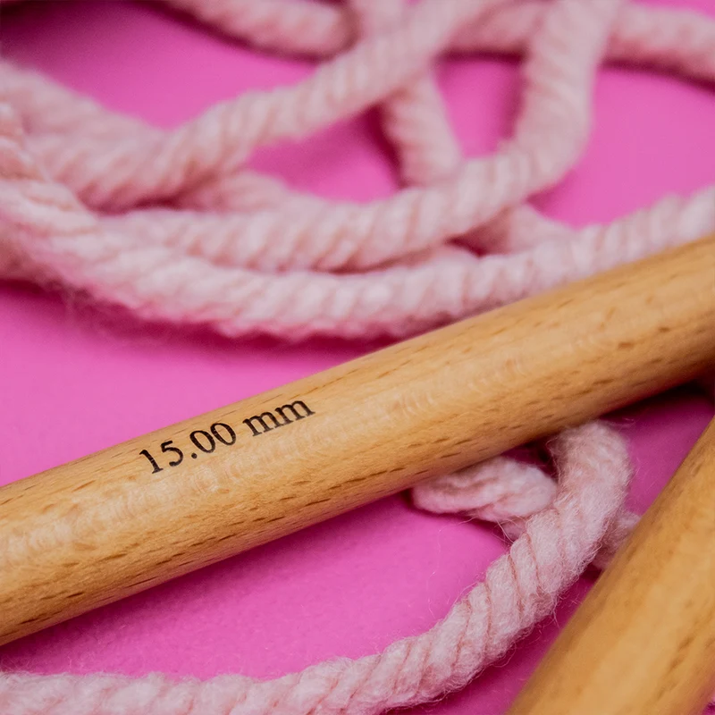 KnitPro Basix Birch Stricknadeln 40 cm, 15 mm