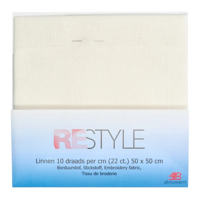 Restyle-Stickstoff aus Leinen, 10 Fäden pro cm (22 ct.), 089 Off-White