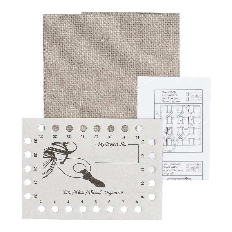 Restyle-Stickstoff aus Leinen, 10 Fäden pro cm (22 ct.), 886 Beige