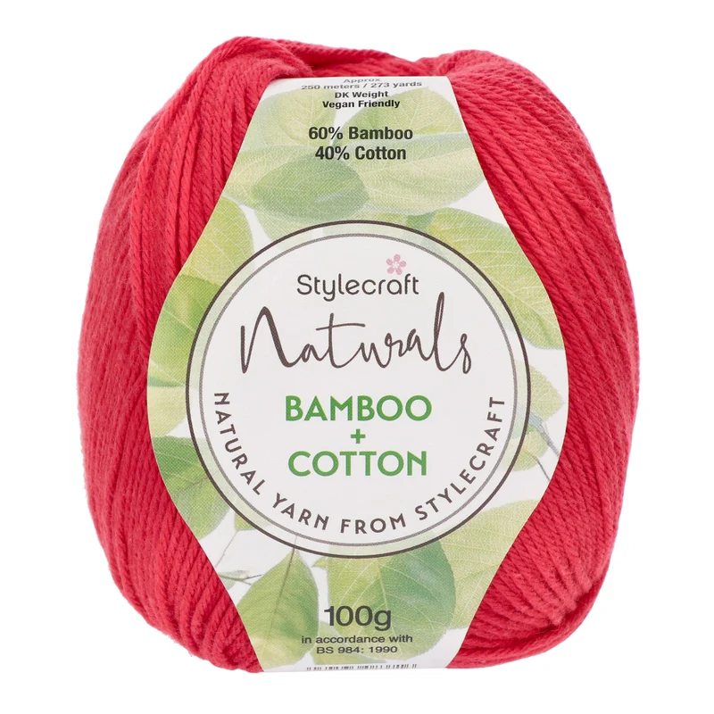Stylecraft Naturals – Bamboo + Cotton DK 7136 Rouge