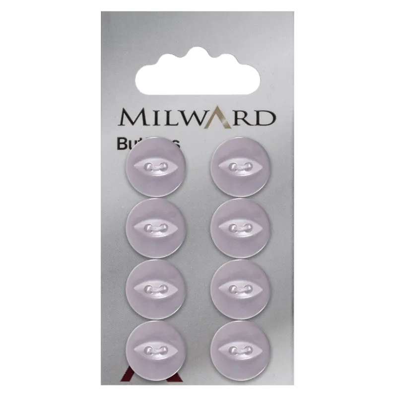 Milward Perlmutt-Knopf, lila, 13 mm (8 Stück)