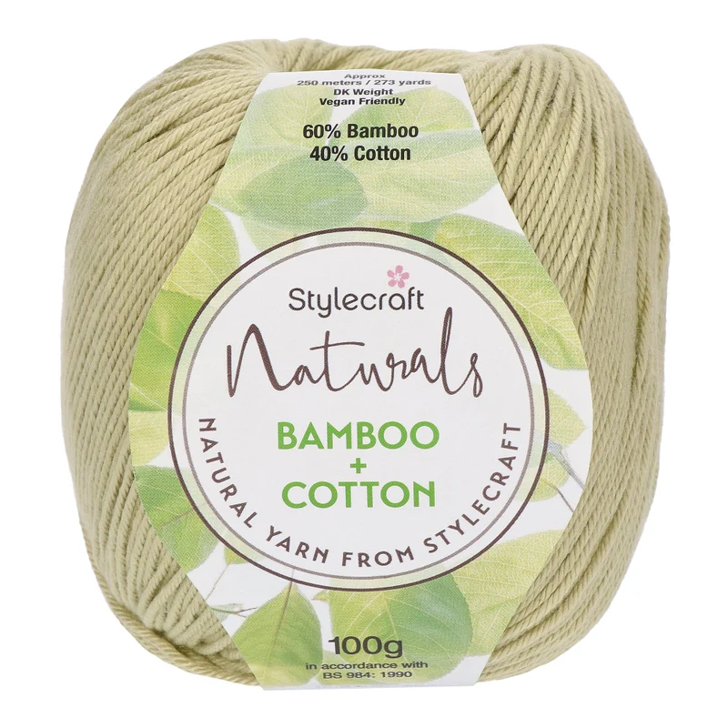Stylecraft Naturals – Bamboo + Cotton DK 7155 Celery