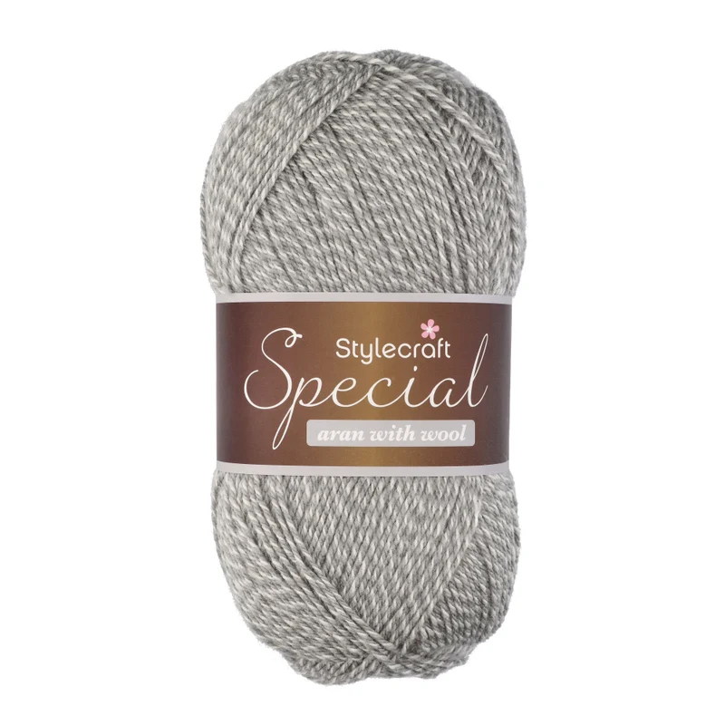 Stylecraft Special Aran with Wool – Melierte Farbtöne 7043 Grey Marl
