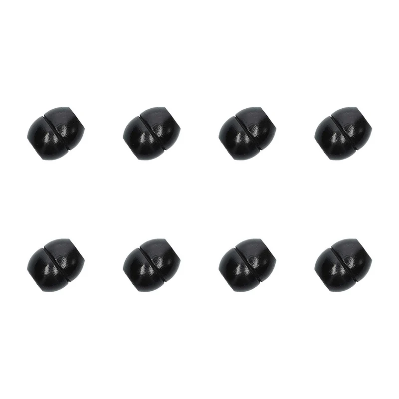 Rico Makramee Holzperlen 19 x 22 mm, schwarz – 8 Stück