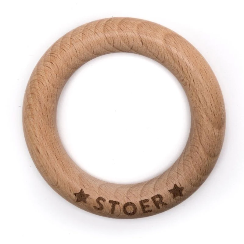 Robuster Beißring aus Holz – Cool