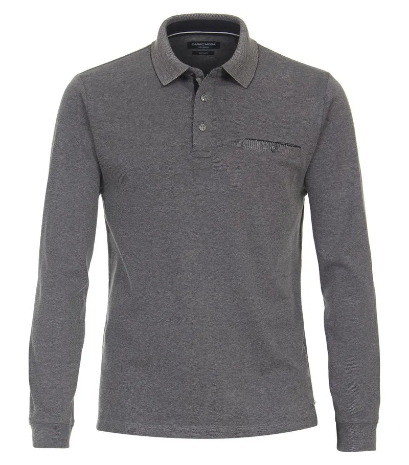 Polo-Shirt Langarm gestreift