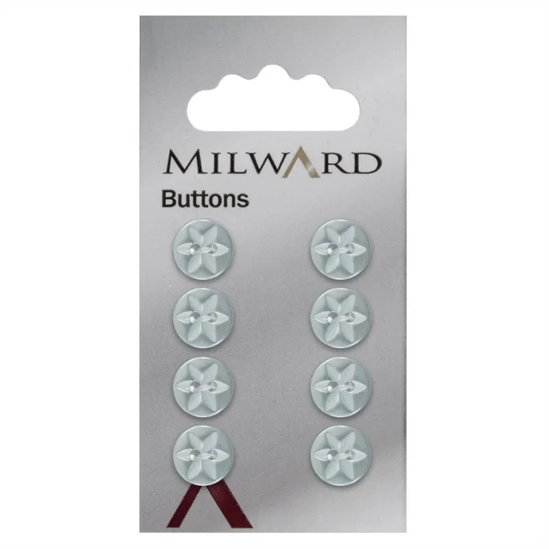 Milward Sternknopf, hellgrün, 10 mm (8 Stück)
