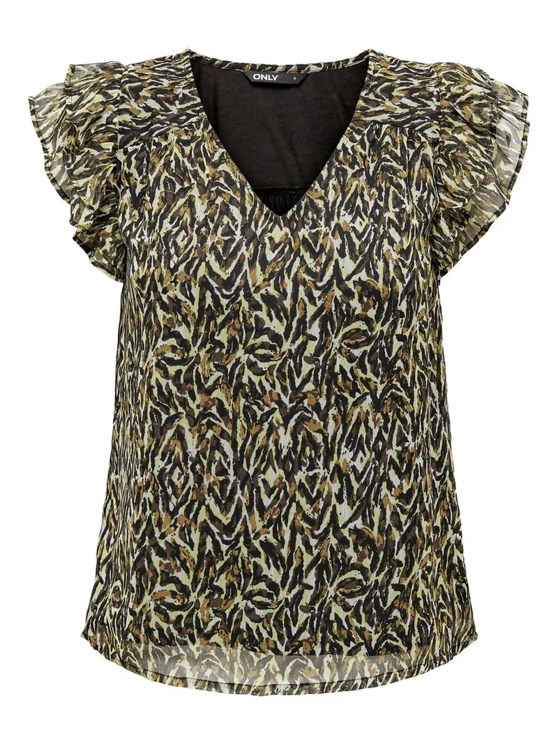 ONLELIZA S/S V-NECK TOP PTM