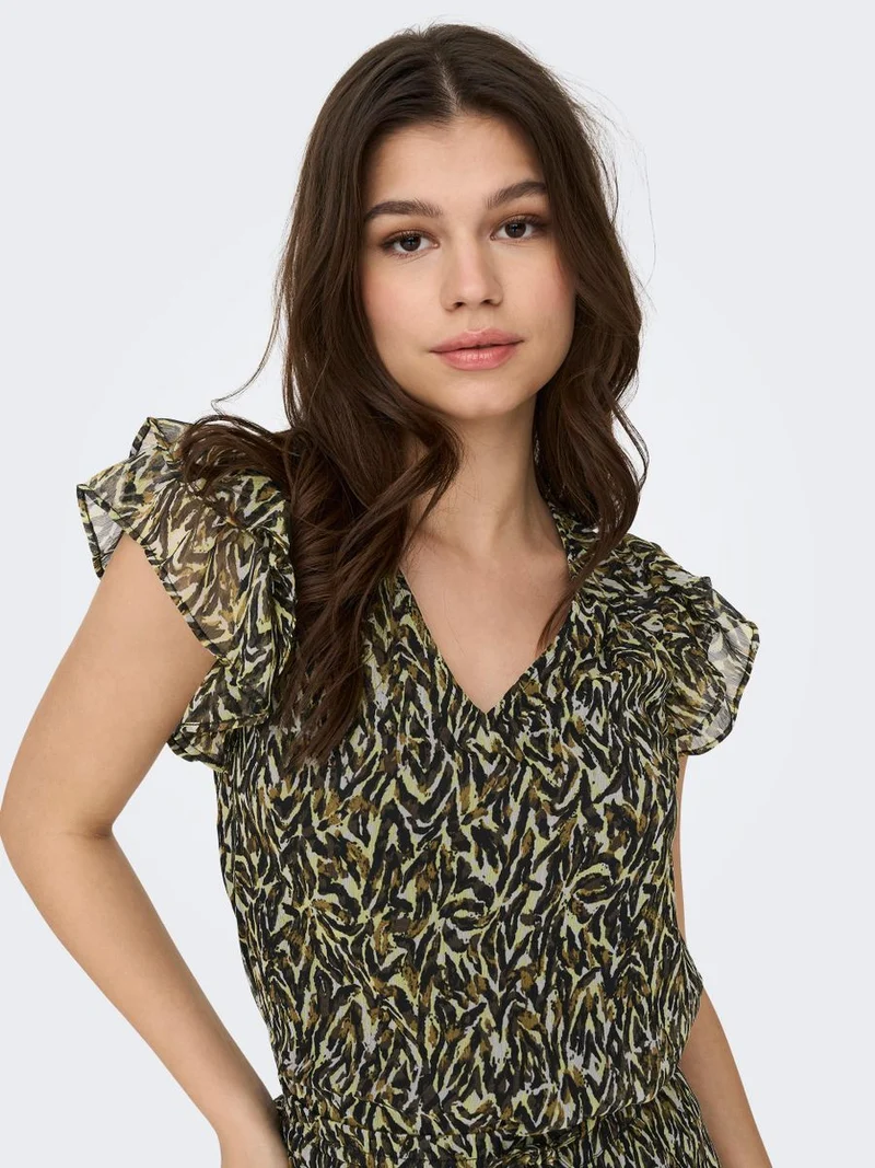 ONLELIZA S/S V-NECK TOP PTM