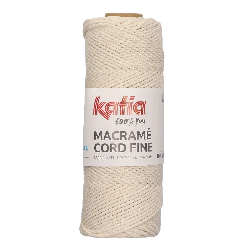 Katia Makramee Cord Fine 206 Naturweiß