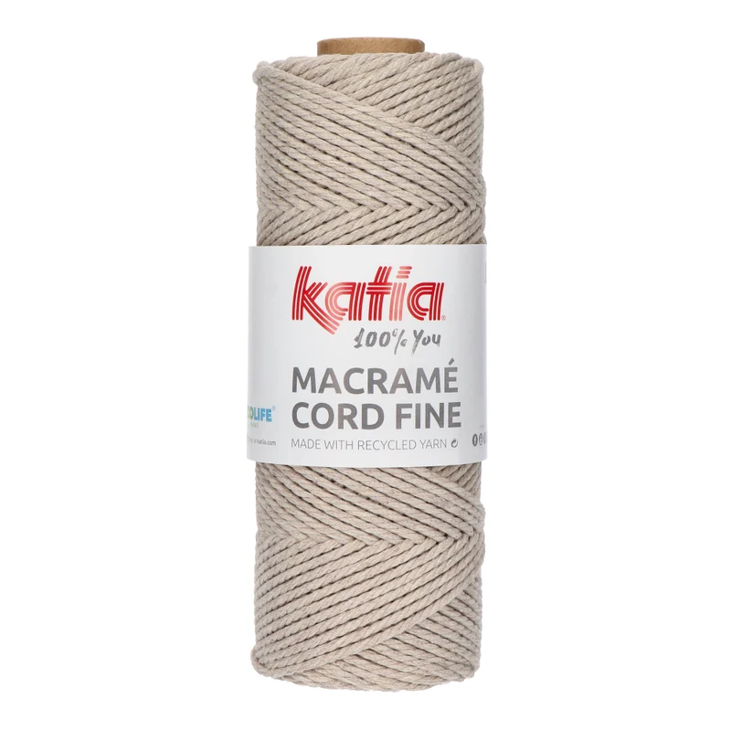 Katia Makramee Cord Fine 205 Beige-Braun