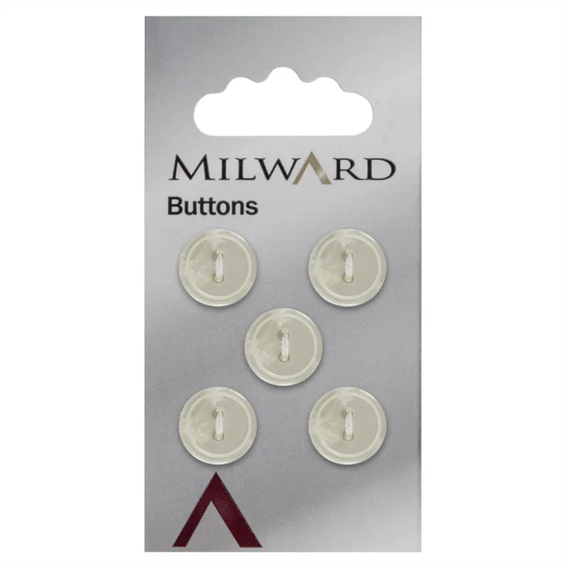 Milward-Knopf mit Verzierung und Zierrand, 12 mm (5 Stück)