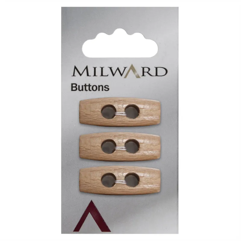 Milward Knopf-Knebel aus Holz, 30 mm (3 Stück)