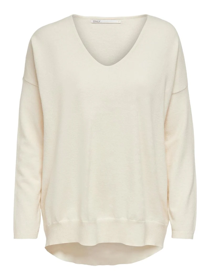 ONLLELY L/S LOOSE V-NECK PULL KNT NOOS