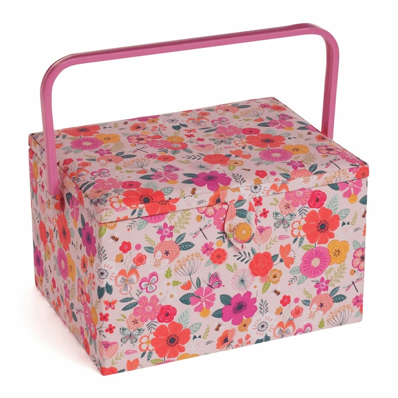 Nähkorb „Large Floral Garden Pink“