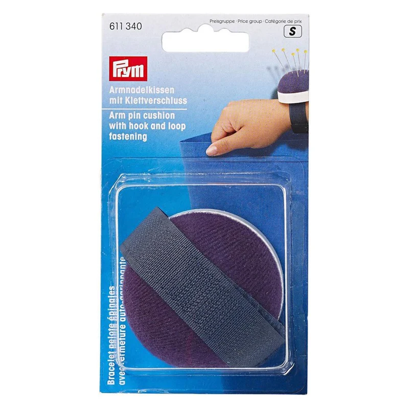 Prym Armband-Nadelkissen mit Klettverschlussbändern, Blau