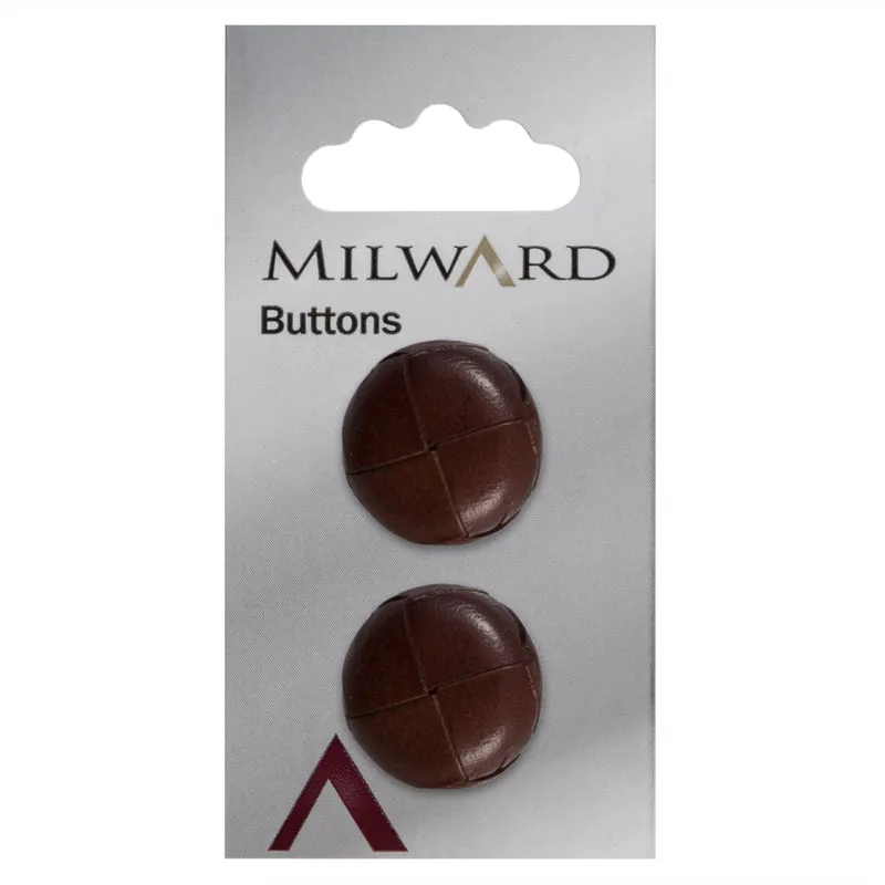 Milward Knopf 01 Braun 20 mm (2 Stück)