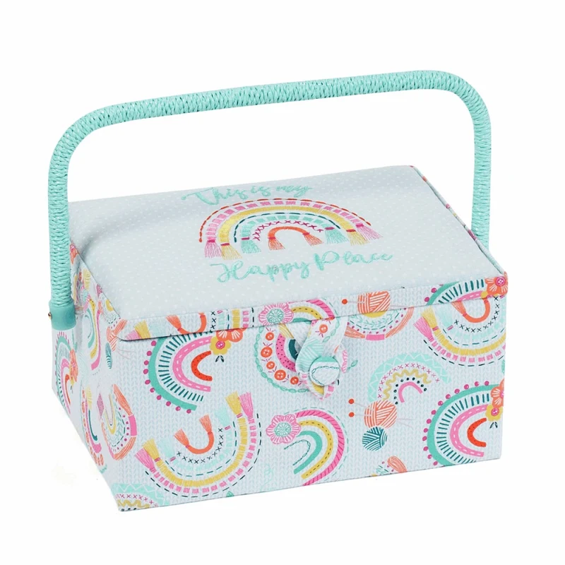 Nähkorb „Medium Embroidered Rainbow“
