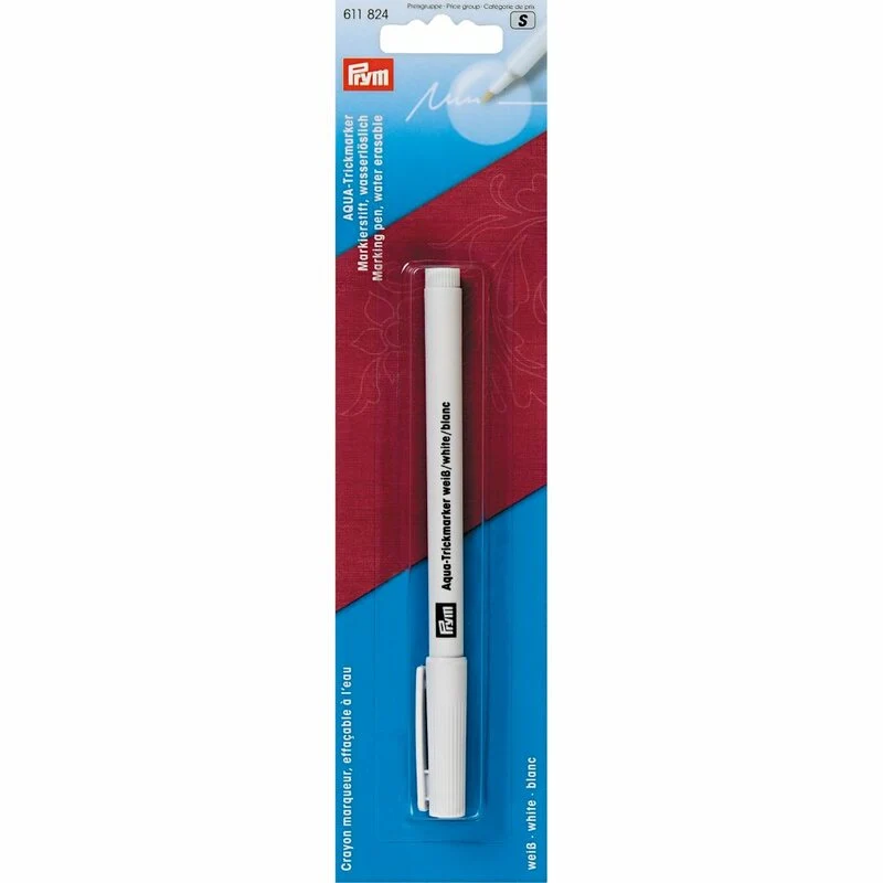 Prym Aqua Markierstift Trick Marker, auswaschbar, Weiß