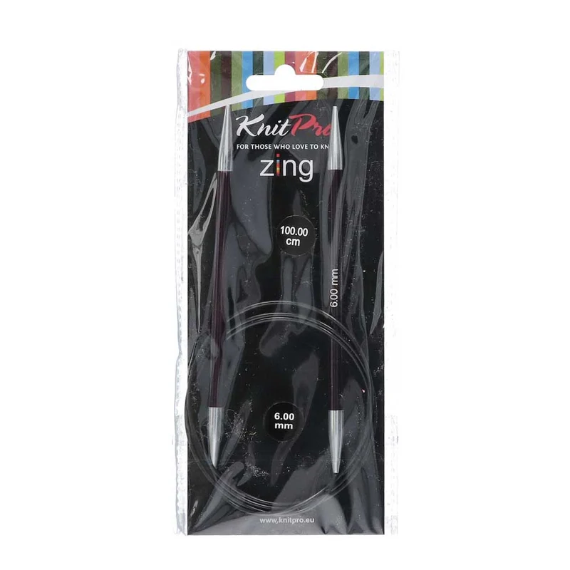 KnitPro Zing Rundstricknadeln 100 cm, 6,00 mm