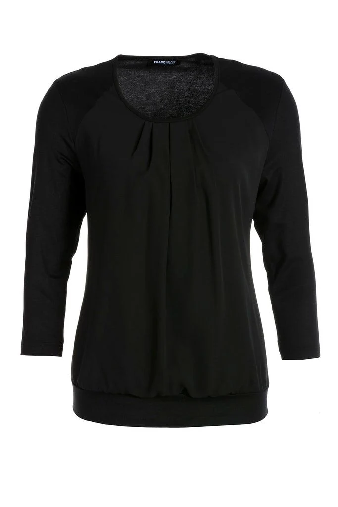 Blusenshirt NOS mit unterlegtem Vorderteil