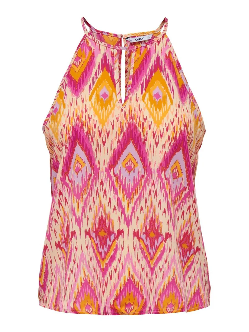 ONLALMA LIFE VIS S/L KEYHOLE TOP AOP