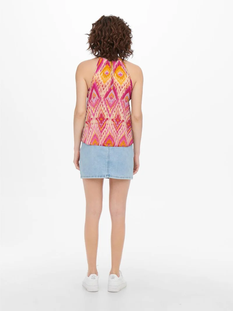 ONLALMA LIFE VIS S/L KEYHOLE TOP AOP