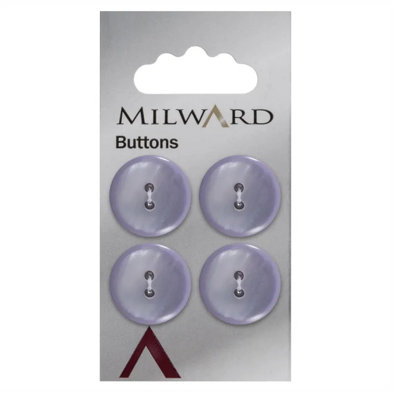 Milward-Knopf Flieder/Silber glänzend 19 mm (4 Stück)