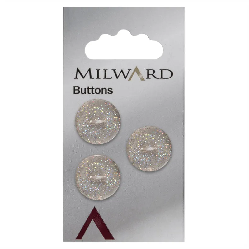 Milward-Knopf, rosa/Flieder, Glitzer, 12 mm (3 Stück)