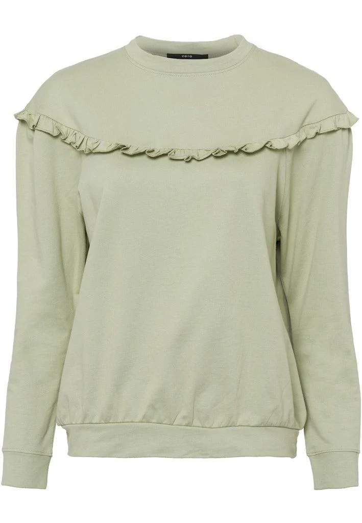 Sweatshirt mit Rüschenkante