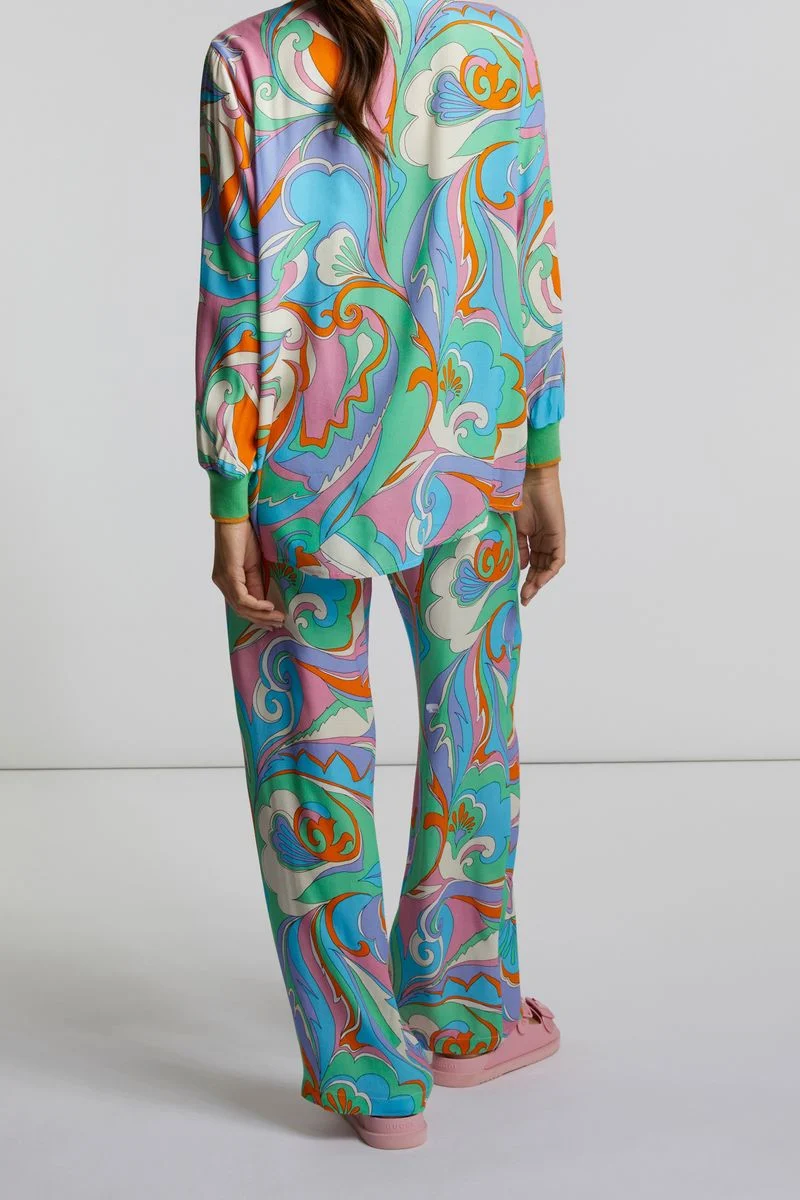 printed v-blouse ecovero