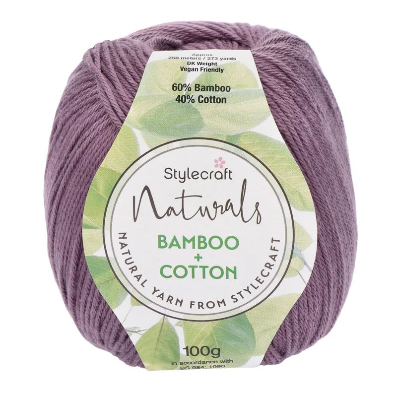 Stylecraft Naturals – Bamboo + Cotton DK 7158 Raisin