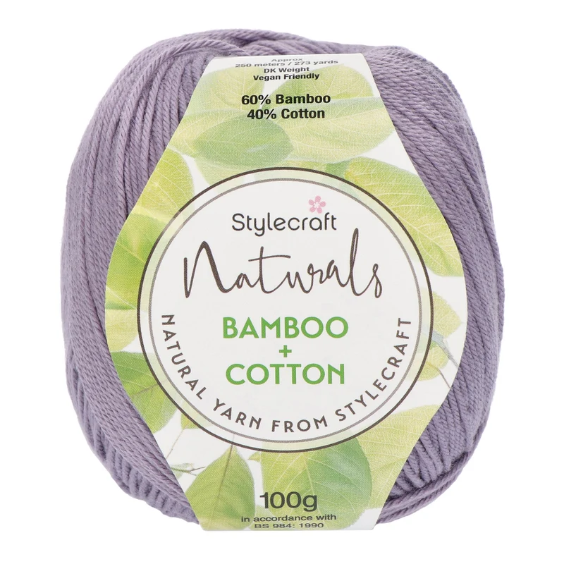 Stylecraft Naturals – Bamboo + Cotton DK 7163 Lavender