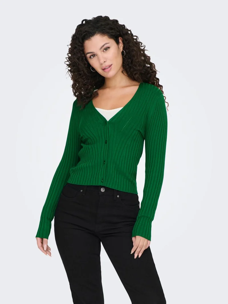 ONLMEDDI LS RIB BUTTON CARDIGAN CC KNT