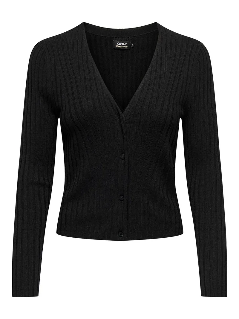 ONLMEDDI LS RIB BUTTON CARDIGAN CC KNT