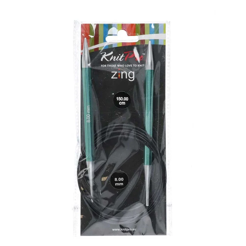 KnitPro Zing Rundstricknadeln 150 cm, 8,00 mm