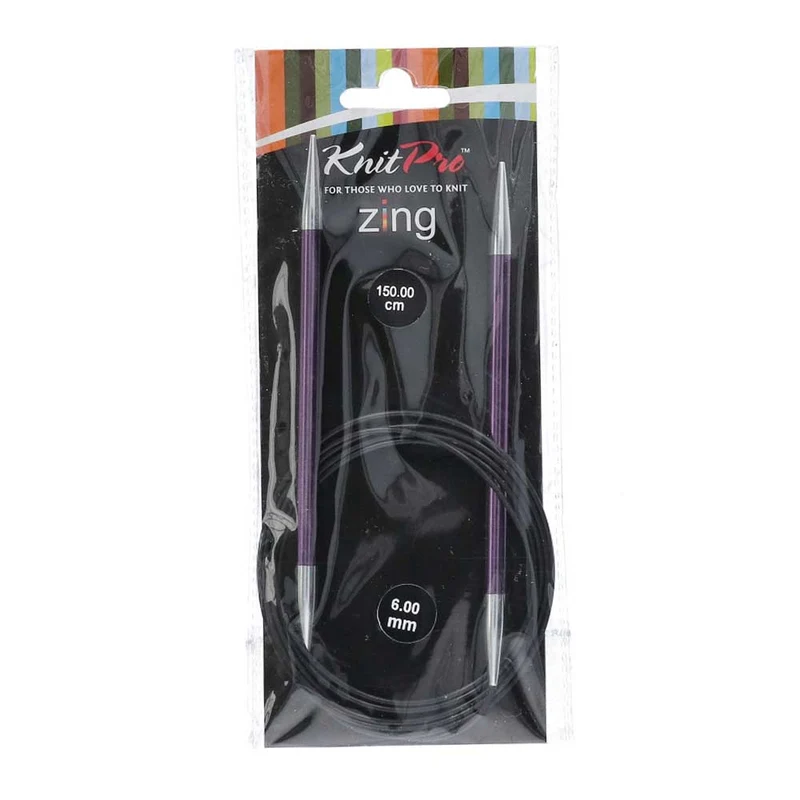 KnitPro Zing Rundstricknadeln 150 cm, 6,00 mm