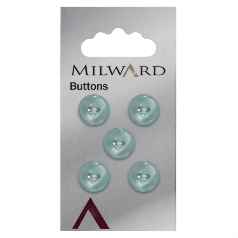 Milward-Knopf aus Perlmutt, hellgrün, 12 mm (5 Stück)
