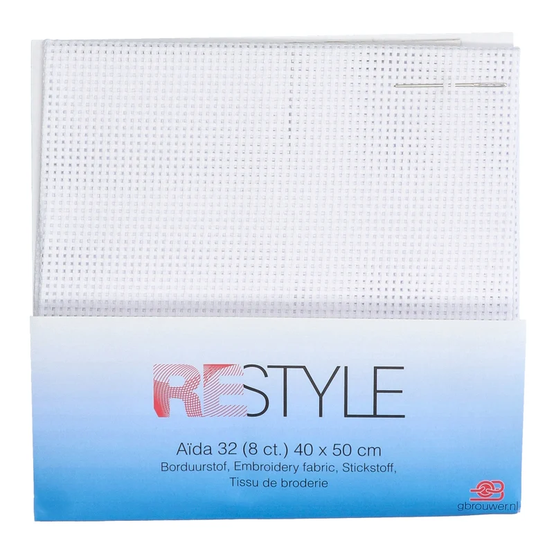 Restyle-Stickstoff Aïda 32 (8 ct.) 009 Weiß