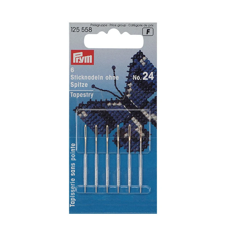 Prym Sticknadeln ohne Spitze, Stahl, Nr. 24