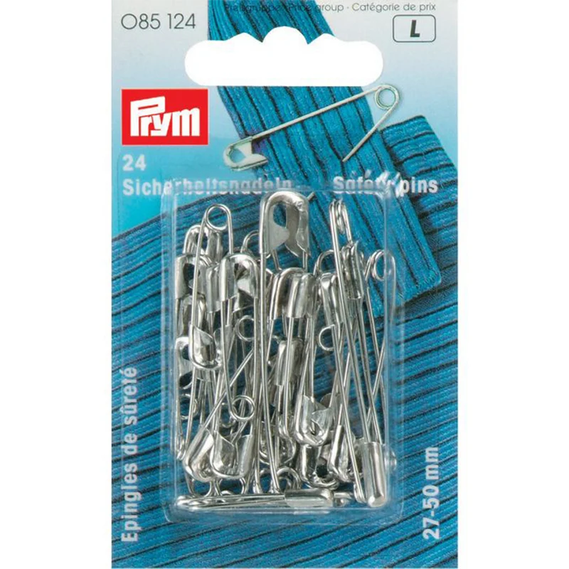Prym Sicherheitsnadeln aus Stahl Nr. 0–3, silberfarben