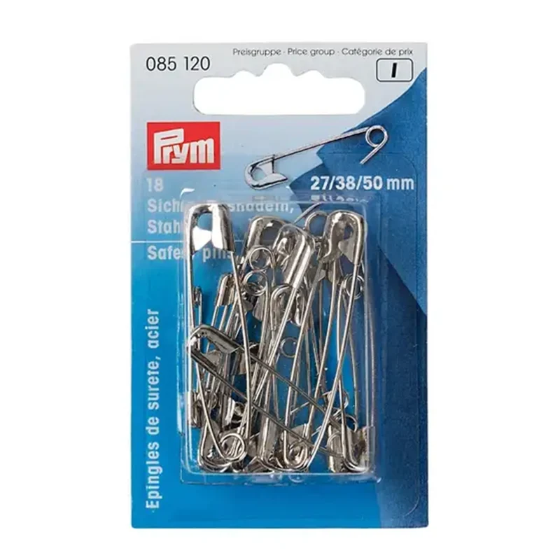 Prym Sicherheitsnadeln aus Stahl Nr. 0, silberfarben