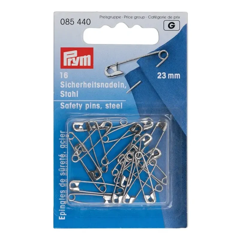 Prym Sicherheitsnadeln aus Stahl Nr. 2/0, silberfarben