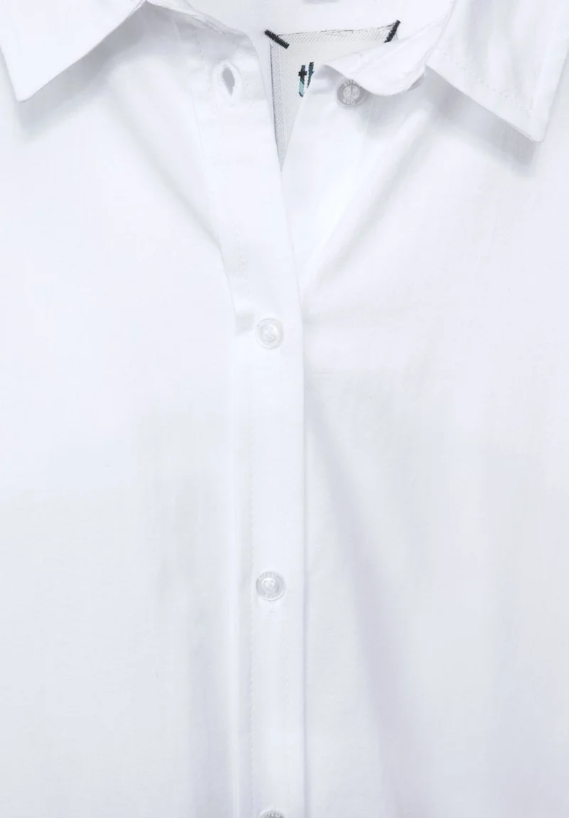 Longbluse in Unifarbe