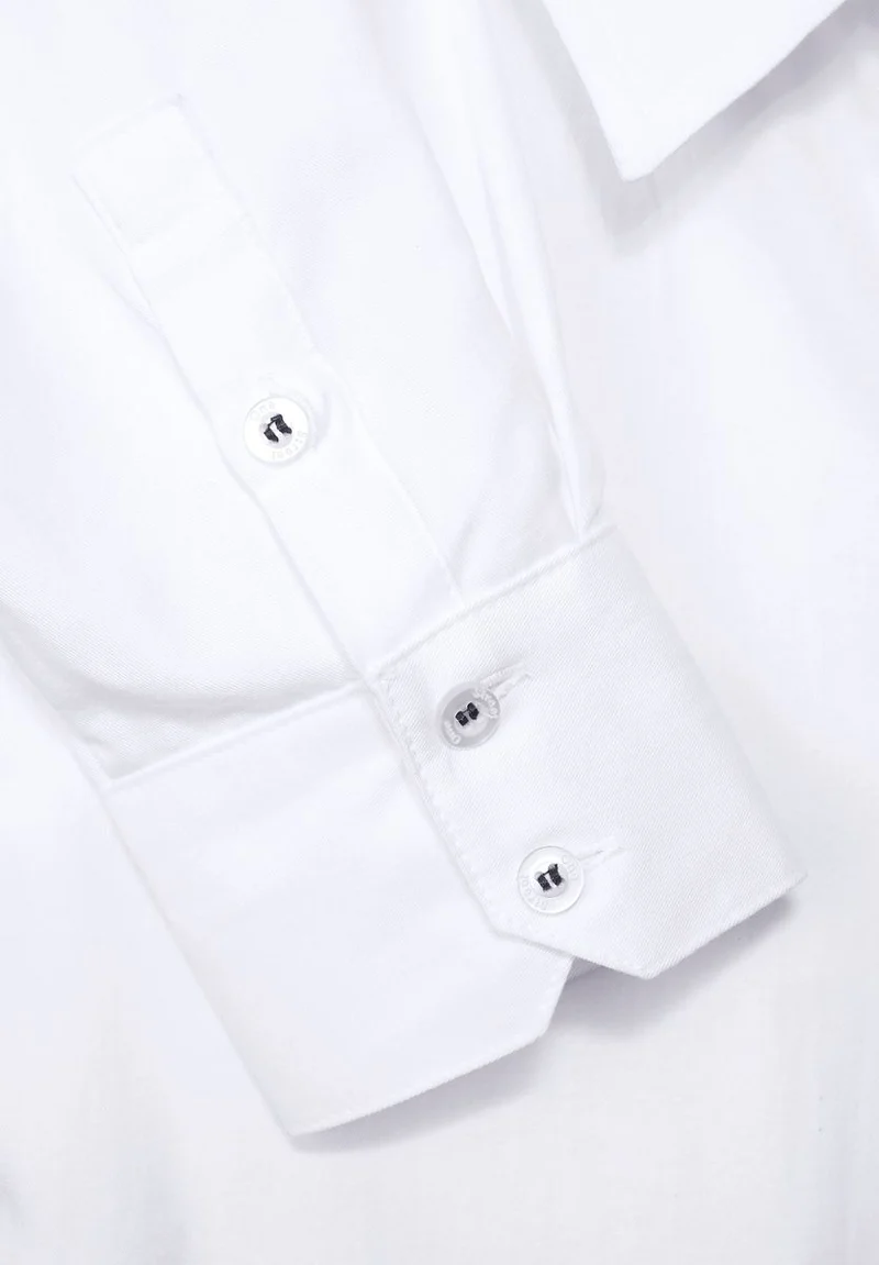 Longbluse in Unifarbe