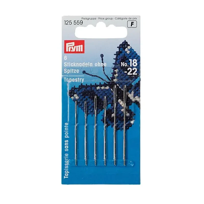 Prym Sticknadeln ohne Spitze, Stahl, Nr. 18