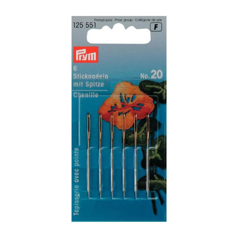Prym-Sticknadeln mit Spitze aus Stahl, Nr. 20