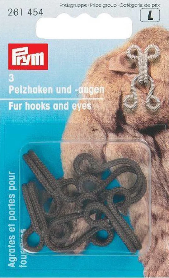 Prym Pelzhaken und -ösen, Eisen 03, Beige