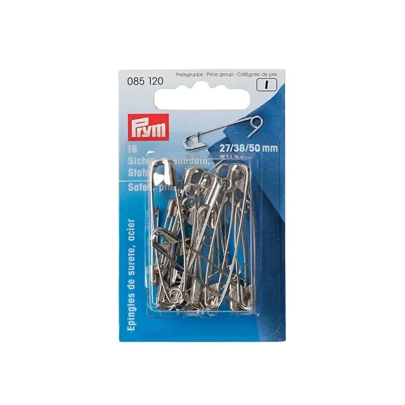 Prym Sicherheitsnadeln aus Stahl Nr. 3, silberfarben